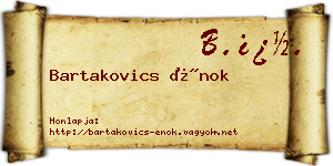 Bartakovics Énok névjegykártya